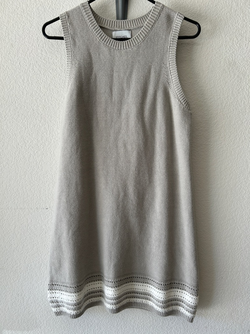Stitches + Stripes Gray Knit Sleeveless Dress size M